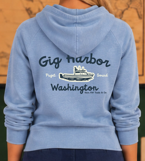 Havn NW Originals: LS Womens GH Boat Blue Zip Hoodie