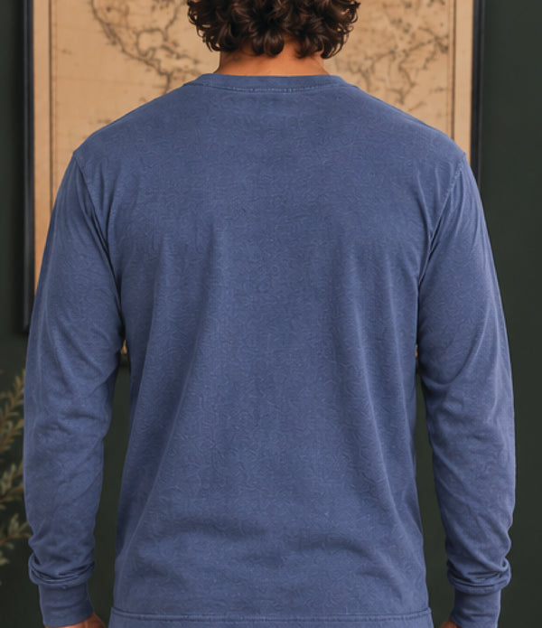 Havn NW Originals: LS Navy Heather Mountain's out tee