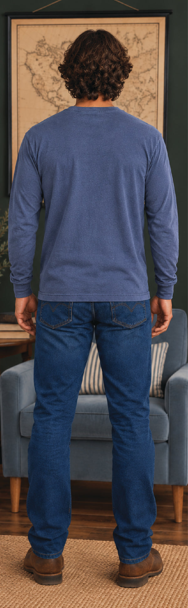 Havn NW Originals: LS Navy Heather Mountain's out tee