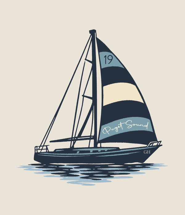 Havn NW Originals: Womens GH Sailboat Tee in SS Cream