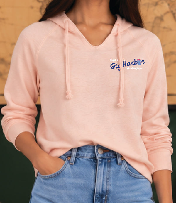 Havn NW Originals: Womens LS Drinking Peach Notch neck hoodie