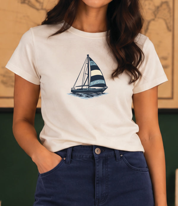 Havn NW Originals: Womens GH Sailboat Tee in SS Cream