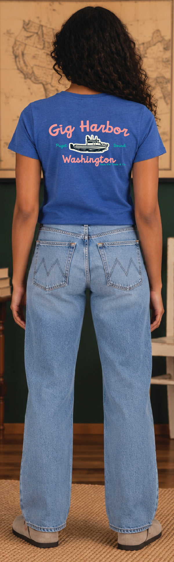 Havn NW Originals: Womens GH Boat Tee in Royal Heather SS Crew