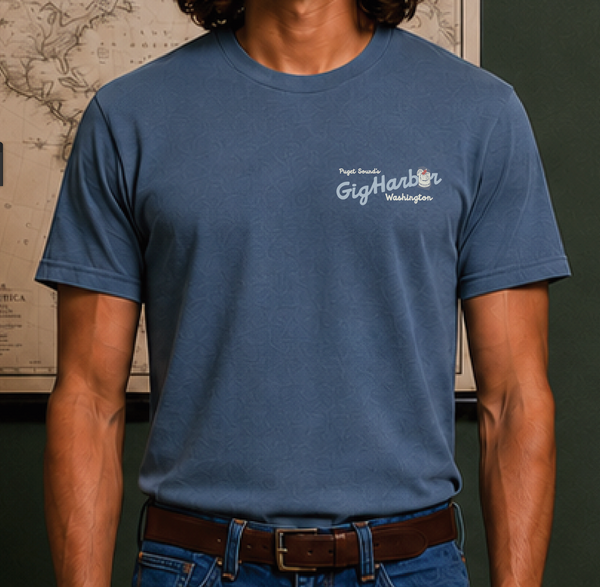 Havn NW Originals: Village Fishing/Drinking Tee in Blue Horizon