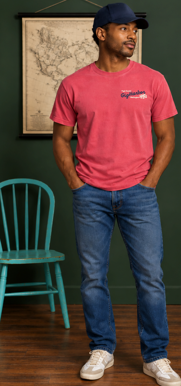Havn NW Originals: Gig Harbor Octopus Tee in Shiraz