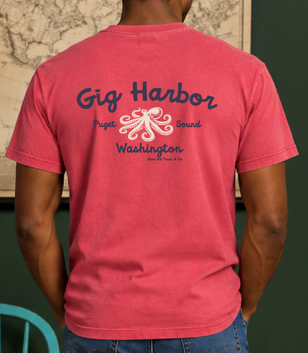Havn NW Originals: Gig Harbor Octopus Tee in Shiraz